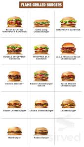 King de pollo con guacamole. Burger King Menu In Fjallvagen 15 780 67 Salen Sweden