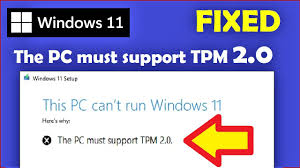 Tpm 2.0 is typically a discrete chip that provides. This Pc Must Support Tpm 2 0 Windows 11 Installation Error Fixed Youtube