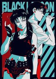 Black Lagoon Dark Poster Black Lagoon Anime Black Lagoon Anime Gangster
