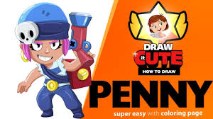 Grab your pen and paper and follow along as i guide you through these step by step drawing instructions. How To Draw Penny Super Easy Brawl Stars Drawing Tutorial With Coloring Page Youtube