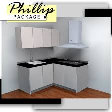 Phillip Package Melamine Full Set Kitchen Cabinet With Wood Counter Table Top Malaysia Quartz