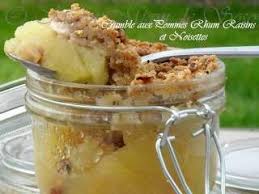 Crumble Aux Pommes Rhum Raisins Noisettes Recette Ptitchef Recette Crumble Pomme Crumble Pomme