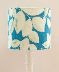Sale Teal Leaf Drum Table Lampshade In Depth Leaf Etsy Handmade Lampshades Harlequin Fabrics Drum Table