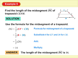 If a line through the midpoint of a leg of a trapezoid is parallel to its bases, then the line passes through the midpoint of the other leg. Trapezoids Section 6 5 Objectives Use Properties Of Trapezoids Ppt Download