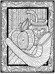 Man with a shofar near scroll coloring page. Pin On Coloring Pages