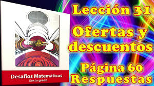 Desafíos cuarto grado | desafíos matemáticos dice: Desafios Matematicos Sexto Grado Leccion 30 Pagina 59 Tantos De Cada 100 Youtube