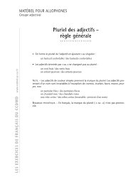 Fin de l'exercice de français adjectifs de couleur un exercice de français gratuit pour apprendre le français ou se perfectionner. Pdf Telecharger Pluriel Des Adjectifs Cm1 Gratuit Pdf Pdfprof Com