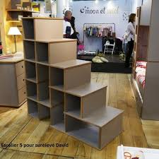 Comment fabriquer une étagère d'appoint pour mezzanine. Escaliers Pour Lits Mezzanine Design David Mathy By Bols Mezzanine Design Decoration Chambre Lit Enfant Sureleve