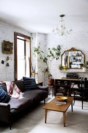 Create An Elegant Statement With A White Brick Wall Design Ideas Home Living Room Home And Living House Interior