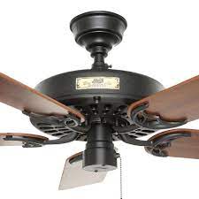 Hunter ceiling fans on sale. Hunter Original 52 In Indoor Outdoor Black Ceiling Fan 23838 The Home Depot