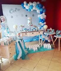 Frozen Birthday Party Ideas Photo 1 Of 19 Frozen Birthday Frozen Birthday Theme Princess Party Decorations