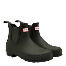Original little kids pearlised wellington boots. Hunter Women S Original Chelsea Boots Dark Olive Wfs2006rma Dov