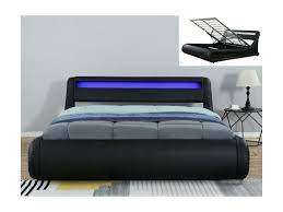 Bett mit kopfteil schlafzimmer einrichtung bettkasten aufbewahrung für 140 cm breite matratze. Led Bett Mit Bettkasten Iris 160 X 200 Cm Schwarz Kaufen