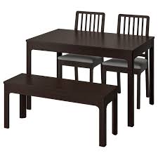 Ekedalen Tisch 2 Stuhle Bank Dunkelbraun Orrsta Hellgrau Ikea Dining Set With Bench Dining Room Table Chairs