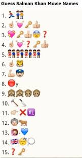 Whatsapp Guess Games Songs Dialogues Movies Actors Emoji Movie Salman Khan Guess The Movie