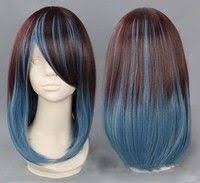 Black Bulter Shire Cosplay Dark Blue Highlight Hair Wigs Anime Party Cos Wig Hairstyles Blue Brown Hair Highlights For Dark Brown Hair