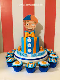 I was very happy with my experience with edible cake toppers. Charm S Cakes Blippi Custom Cake