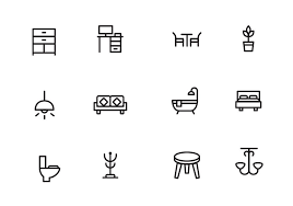 Home Decor Furniture Icons Home Icon Template Design Icon