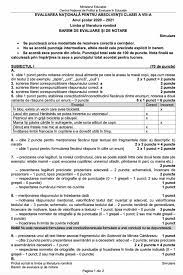 Informații despre examenul de evaluare națională. Update Evaluarea NaÈ›ionalÄƒ 2021 Baremul De Corectare Pentru Simularea La Limba RomanÄƒ De Clasa A Viii A Care ConÈ›inea O GreÈ™ealÄƒ A Fost Corectat La 20 Ore De La Publicare Edupedu Ro