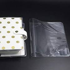 It is not glued to the cover. Transparent Protective Book Cover A6 Size Pvc Cover For Loose Leaf Book Plannner Spiral Notebook Diary Stationery Office Supplies School Educational Supplies Cate Org