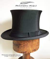 Restoration Of A Collapsible Top Hat Hats Inner West Philadelphia Philpot Millinery