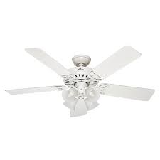 Because this hunter ceiling fans with lights uses very less power while rotating. Hunter Studio Series 4 Light 52 Indoor Ceiling Fan In White Lightsonline Com