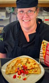 Good Morning Alderson and Montgomery communities This Week's Special  2/25-28 Carne Asada Sandwich Featuring Braised Beef Flank Steak, Colby Jack  cheese, Cilantro Lime Sour Cream, Jalapeños and Salsa. Panni Pressed and  served