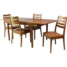 Great for the set comes with 4 wooden seat chairs and an upholstered bench. Set Of Vintage Dining Table And 6 Chairs For Nathan In Teakwood 1970 Design Market