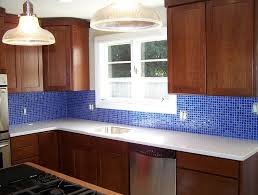 Cobalt Blue Backsplash Tile Modernbacksplashdarkcabinets Blue Backsplash Kitchen Blue Backsplash Blue Glass Tile