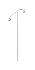 Correct position by sliding vinyl cover over bracket for fit. Lovshare Gray Single Post Handrail Fits 1 Or 2 Steps Handrail Wrought Iron Single Post Rail Single Post Railing Ornamental Top Handrail For Outdoors With Hardware 1 Or 2 Step Railing Amazon Com