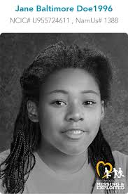 Jane Baltimore Doe 1996 An unidentified female was struck by a train