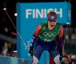 Jessica diggins at the finish of ladies' skiathlon 7.5 km classic and 7.5 km free of sochi 2014 xxii olympic winter games. Diggins Paces U S Women To First Olympic Cross Country Medal