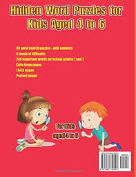 Puzzlefry presents you the best hidden words in the picture puzzle to tease your brain. Hidden Word Puzzles For Kids Aged 4 To 6 A Large Print Children S Word Search Book With Word Search Puzzles For First And Second Grade Children By Manning James Amazon Ae