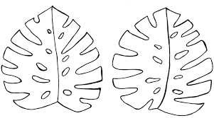 Plik zip zawiera 3 wersje pliku: Lisc Monstera Szablon Do Druku Moje Dzieci Kreatywnie Applique Templates Crafts For Kids Craft Room