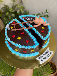 Happy 1/2 birthday cake, 6 month cake with name edit. Half Birthday Cake In Pune Cakexpo