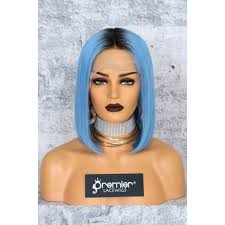 Both framed around blues and spirituals. Blue Hair Dark Roots Bob Cut 4 5 Lace Front Wig Indian Remy Hair Silky Straight 150 Density Premierlacewigs Com