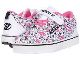 Black And Hot Pink Heelys Heelys Pro 20 Little Kid Big Kid Girl S Shoes White Black Hot Pink Skulls In 2020 Girls Shoes Kids Girls Shoes Big Kids