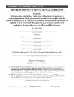 free michigan rental lease agreements pdf ms word