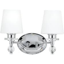 | chrome vanity lighting fixtures. Bellevue Mvbf8394pc Polished Chrome Darke 2 Light 14 Wide Bathroom Vanity Light Lightingdirect Com
