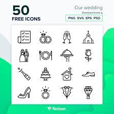 Our Wedding Icon Pack 50 Svg Icons