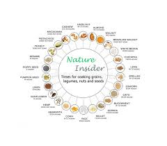 chart for soaking grains legumes nuts and seeds stock