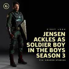 As soldier boy, the very first superhero, he'll bring so much humor, pathos, and danger to the role. Gamespot On Twitter Breaking Jensen Ackles Gets Suited Up In Our First Look At Soldier Boy In The Boys Season 3