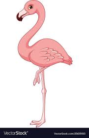 Cartoon Flamingo Royalty Free Vector Image Vectorstock Flamingo Illustration Flamingo Painting Flamingo Art