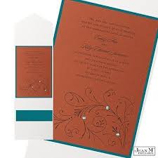 Teal And Copper Invitations Google Search Layered Wedding Invitations Wedding Invitations Fall Country Wedding