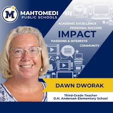 She celebrates our daughter for the child that she is, not just the  student.” 💛💙 Mahtomedi Teacher Impact: Community ⭐️ Dawn Dworak is a  third-grade teacher at O.H. Anderson Elementary School. Mahtomedi