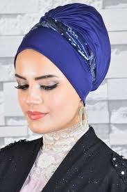 Lacivert Payetli Abiye Tesettur Bone Kadin Kadin Giyim Pembe