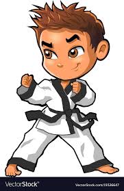 Karate Martial Arts Tae Kwon Do Dojo Vector Clipart Cartoon Boy Stance Download A Free Preview Or High Quality Karate Martial Arts Martial Arts Kids Taekwondo