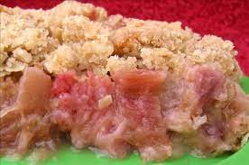 Rhubarb Crisp Recipe Food Com Recipe Rhubarb Recipes Rhubarb Recipes Crisp Rhubarb Crisp