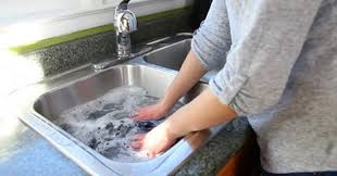 The tabletop basin is a very charming feature for a bathroom. How To Wash Clothes In The Sink Practically Spotless