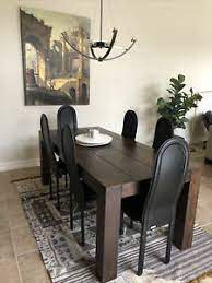Button tufted upholstery, rolled back, high density foam padding, and solid hardwood frame construction make them comfortable, durable and attractive. Artedi Rare Italian Black Leather 6 Dining Room Chairs Ebay